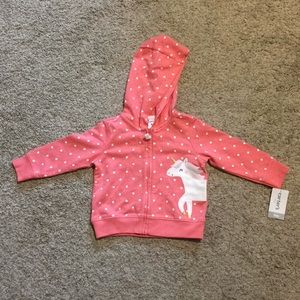 Cute Zip Up Jacket With Unicorn